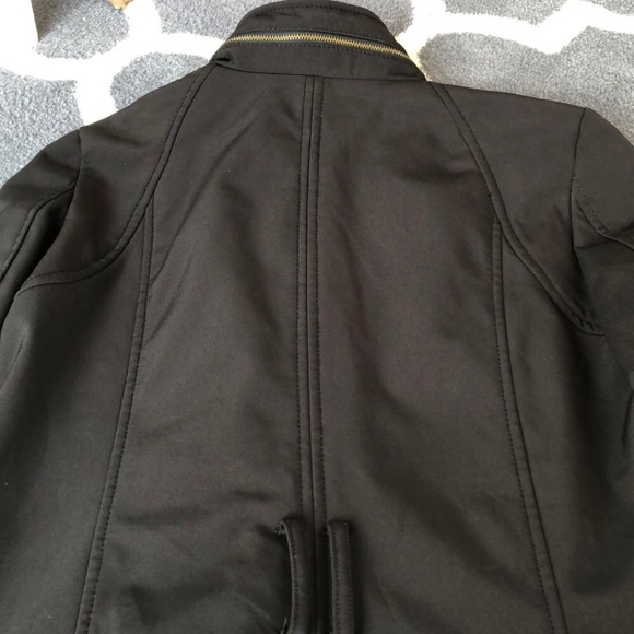 Micheal Kors Trench Coat Rain Jacket Black XS - Picture 3 of 5